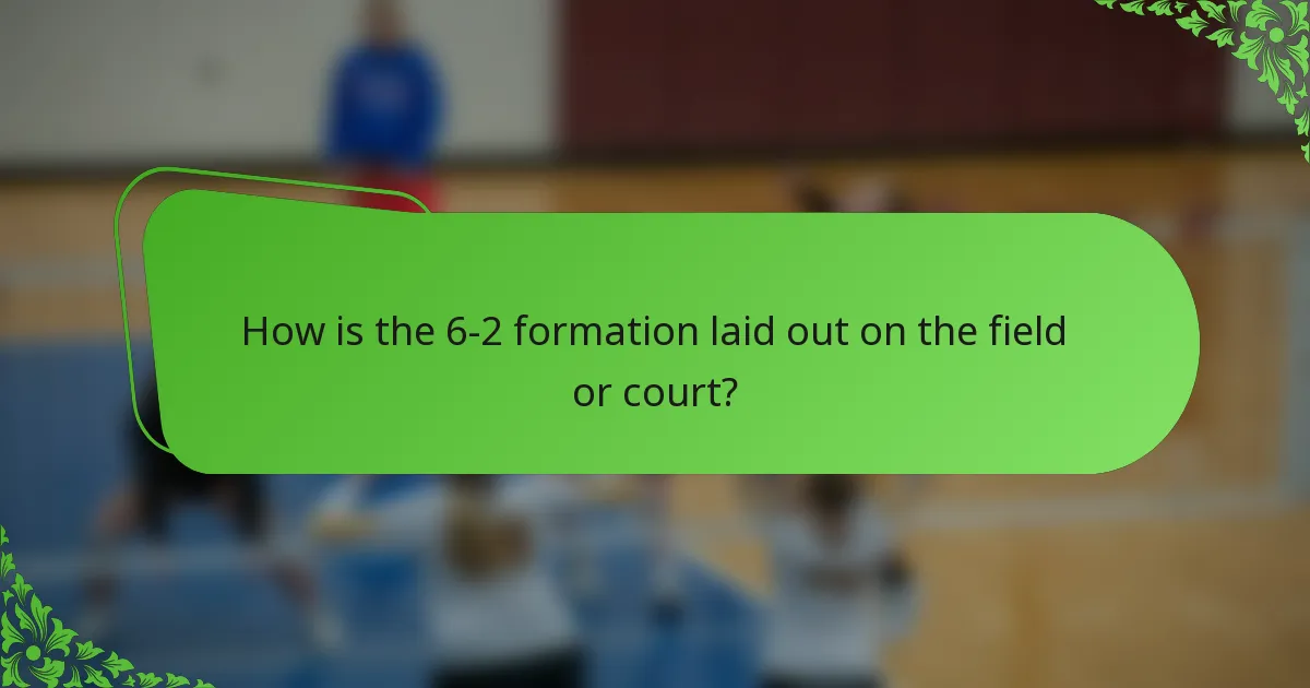 How is the 6-2 formation laid out on the field or court?