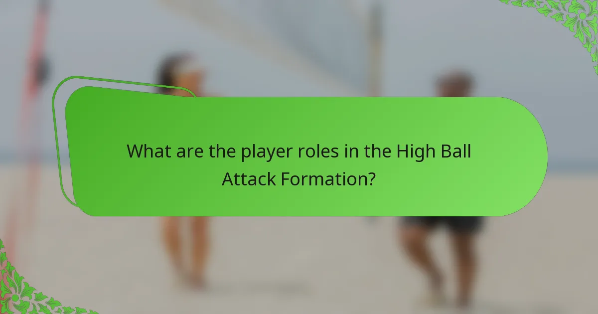 What are the player roles in the High Ball Attack Formation?